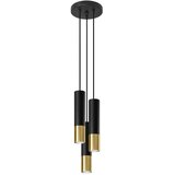  Sollux SL.0955 - Luster na sajli LOOPEZ 3xGU10/10W/230V okrugli crna/zlatna | Eponuda.com