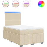 vidaXL Krevet box spring s madracem krem 120 x 190 cm od tkanine | shoptok.hr