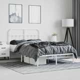  Metalni okvir za krevet s uzglavljem bijeli 120 x 190 cm | Eponuda.ba