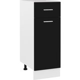 vidaXL Donji ormarić s ladicom crni 30 x 46 x 81,5 cm od iverice Cijene