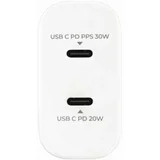 50W zidni punjač za brzo punjenje 30W PD PPS (USB C) + 20W PD (USB C) bijeli