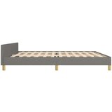  Posteljni okvir z vzglavjem temno siv 200x200 cm blago, (20906625) | Shoptok.si