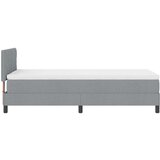  Postelja z vzmetnico z vzmetnico Svetlo siva 100 x 200 cm blago, (5000128384) | Shoptok.si