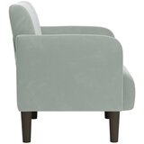 SOFA fotelja s naslonima za ruke svijetlosiva 54 cm baršunasta | Eponuda.ba