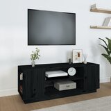 vidaXL TV ormarić crni 110 x 35 x 40,5 cm od masivne borovine Cijene