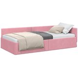  Kutni okvir kreveta Ružičasta 90 cm x 200 cm Baršun | shoptok.hr