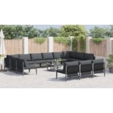  Sjedeća garnitura za vrt 13 pcs Antracit Čelik | shoptok.hr