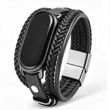 INF Pleteni magnetni pašček za Xiaomi Mi Band 10/9/8, sint. usnje Black, (5000310811) Cene