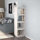 vidaXL knjižna omara za razdelitev prostora bela 40x35x135 cm borovina | Shoptok.si