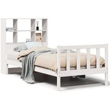 vidaXL Knjižna postelja brez ležišča bela 90x200 cm trdna borovina | Shoptok.si