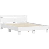 vidaXL Okvir za krevet s uzglavljem i LED bijeli 140 x 200 cm | shoptok.hr
