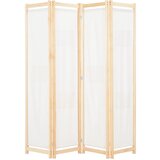 vidaXL Paravan 4-delni 160x170x4 cm blago kremne barve Cene