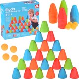 FAST CUPS igra spretnosti Trokutasti blokovi + loptice 38 dijelova ZA5811 Slike