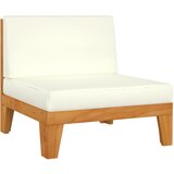 vidaXL Modularna srednja sofa i krem bijeli jastuci od bagremovog drva Cijene
