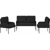  Setovi sofa s jastukom 3 pcs Crna 115 x 56 x 80 cm Šperploča | Eponuda.com