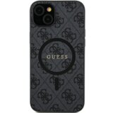  ZAŠTITNA MASKA GUESS - HARDCASE 4G KOLEKCIJA KOŽA METAL LOGO MAGSAFE GUHMS24SG4GFRK ZA SAMSUNG GALAXY S24 CRNA | Eponuda.ba
