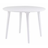 Rowico bijeli blagovaonski stol od drveta kaučuka Lotte, ⌀ 106 cm | shoptok.hr