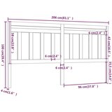  Uzglavlje za krevet bijelo 206 x 4 x 100 cm od masivne borovine | shoptok.hr