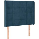  box spring s madracem LED tamnoplavi 80 x 200 cm baršun | shoptok.hr