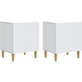 vidaXL Noćni ormar 2 pcs Bijela 43 x 34 5 x 50 cm Konstruirano drvo - Bijela 2 | shoptok.hr
