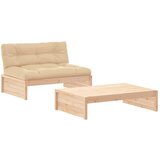 Maison Chic Seti vrtnega pohištva - Vrtna garnitura - Vrtni pohištvo set 2-delna z blazinami trden les, (21810747) | Shoptok.si