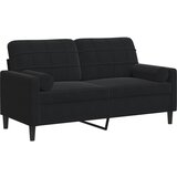 Maison Chic kavč - Sofa - Kanape dvosed z okrasnimi blazinami črn 140 cm žamet, (21727806) Cene