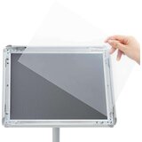  Postolje za poster Srebrno 33 x 33 x 126 cm PVC i čelik | shoptok.hr