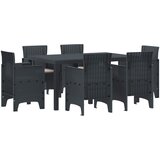  Vrtni set za objed 7 pcs Antracit Polt ratan | Eponuda.com
