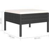  10-dijelna vrtna garnitura od poliratana s jastucima crna | shoptok.hr