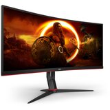 AOC Monitor AOC 34" CU34G2X/BK Gaming zakrivljeni Frameless Immersive UltraWide QHD 3440x1440,144Hz. 1ms. VA Panel,HA. DP. HDMI. 3godGAR. Black-red | Eponuda.ba