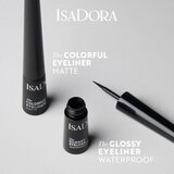 IsaDora Glossy Eyeliner vodoodporno črtalo za oči odtenek 40 Chrome Black 2,5 ml | Shoptok.si