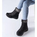 Gemre Black snow boots on low wedge Brownton | Shoptok.si