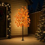  LED božićno drvce javor Smeđa 210 cm Plastika 144 LED lampica | shoptok.hr