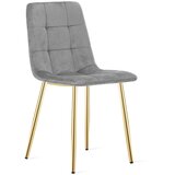 KARA stolica - svijetlosivi baršun / zlatne noge x 3 | shoptok.hr