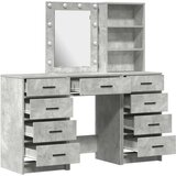  Toaletna mizica 3 pcs Siva 40 x 41 x 135 cm Konstruiran les - - Siva - 62.2 - 40 x 41 x 135 cm - 2025- | Shoptok.si