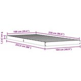  Krevet s daskama Bijelo 100 x 220 cm Čvrsto borovo drvo | shoptok.hr