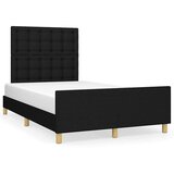 Okvir kreveta bez madraca crni 120 x 200 cm od tkanine | shoptok.hr