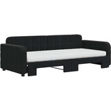  Dnevni krevet na razvlačenje s madracima crni 90x200 cm baršun | shoptok.hr