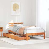 vidaXL Okvir kreveta s ladicama bez madraca vosak smeđi 100x200 cm | shoptok.hr