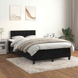 Box spring krevet s madracem crni 120 x 200 cm baršunasti | shoptok.hr