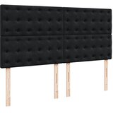  Krevet s oprugama i madracem crni 200x200 cm baršunasti | shoptok.hr