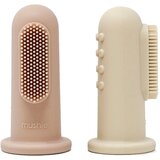 Mushie Finger Toothbrush dječja četkica za zube na prst Shifting Sand/Blush 2 kom Cijene