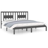  Okvir za krevet od masivne borovine sivi 200 x 200 cm | shoptok.hr