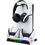  PlayStation 5 Slim večnamensko polnilno stojalo s hlajenjem in RGB osvetlitvijo bele barve iPega Cene