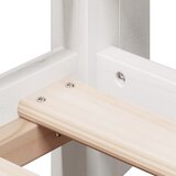  Visoki krevet s krovom bijeli 90 x 190 cm od masivne borovine | shoptok.hr