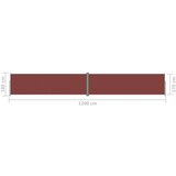 vidaXL Zložljiva stranska tenda rjava 180x1200 cm | Shoptok.si