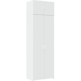 Furnova Ozka omara za shranjevanje bela 70x42,5x225 cm inženirski les, (21953907) | Shoptok.si