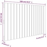  Zidno uzglavlje 108 x 3 x 60 cm od masivne borovine | shoptok.hr