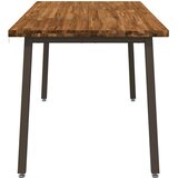  Kvadratni blagovaonski stol 160 x 90 x 75 cm Prirodna Slike