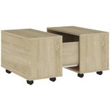 Furnova Klubska mizica sonoma hrast 60x60x38 cm iverna plošča, (21915070) | Shoptok.si